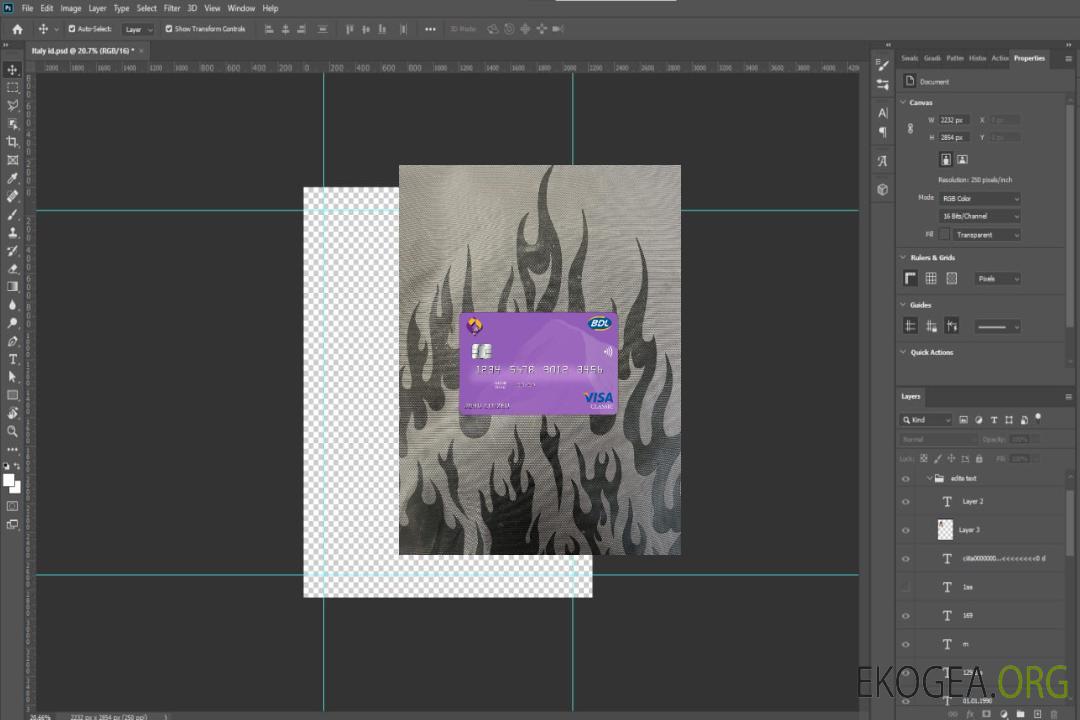 Photolook carte visa Algérie Banque de développement recto template